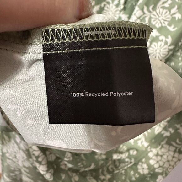 Summersalt The Cinched Waist Long Sleeve Caftan Dress Sz Small Floral Green NWT - Picture 5 of 5